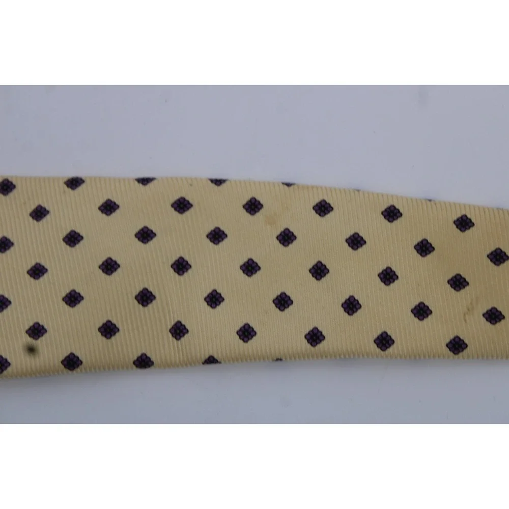 Polo Ralph Lauren Tie Yellow Floral Spring Easter Silk Necktie Italy Mens Formal